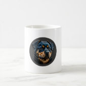 Zwarte rottweiler koffiemok (Center)