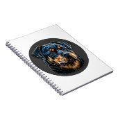 Zwarte rottweiler notitieboek (Rechterzijde)