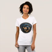 Zwarte rottweiler t-shirt (Voorkant volledig)