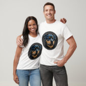 Zwarte rottweiler t-shirt (Unisex)