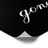 Zwarte rouwfoto-herdenkingskaart poster (Hoek)