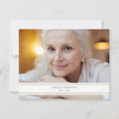 Zwarte rouwfoto met waterverf groen christelijk bedankkaart (Achterkant)