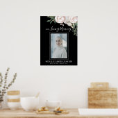 Zwarte rouwkaart ter viering van het leven poster (Keuken)