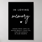 Zwarte rouwtekst Huwelijksherdenking 4x6 bord Poster (Voorkant)