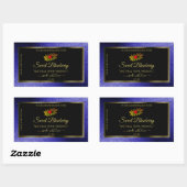 Zwarte Royal Blue Glitter Product Labels Ladybug (Vel)