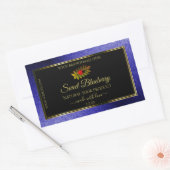 Zwarte Royal Blue Glitter Product Labels Ladybug (Envelop)