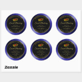 Zwarte Royal Blue Glitter Product Labels Ladybug (Vel)