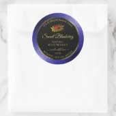 Zwarte Royal Blue Glitter Product Labels Ladybug (Tas)