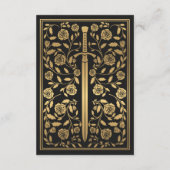 Zwarte Royal Medieval Sword Wedding Details Informatiekaartje (Achterkant)