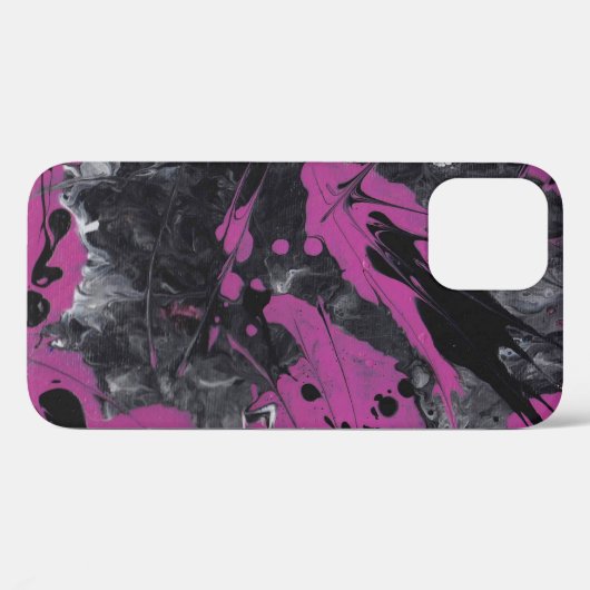 Zwarte roze abstract. Case-Mate iPhone case (Achterkant (horizontaal))