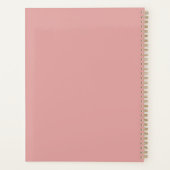 Zwarte Roze Bloemen Rok Laarzen Planner (Achterkant)