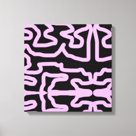 Zwarte roze canvas afdruk (Voorkant)