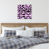 Zwarte roze canvas afdruk (Insitu (Slaapkamer))