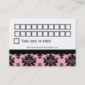 Zwarte Roze Damascus-garantiekaarten voor klanten Klantenkaartje (Achterkant)