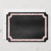Zwarte & Roze Diamanten VIP Ticket Kaart (Achterkant)