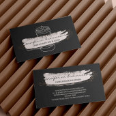 Zwarte roze elegante sojakandel visitekaartje