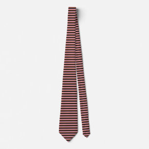 Zwarte, Roze en Bruine Strepen Stropdas