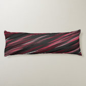 Zwarte roze en grijze strepen lichaamskussen (Achterkant)