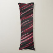 Zwarte roze en grijze strepen lichaamskussen (Voorkant Verticaal)