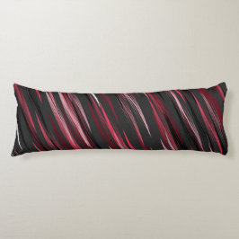 Zwarte roze en grijze strepen lichaamskussen