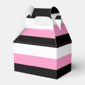 Zwarte, roze en witte strepen bedankdoosjes (Voorkant Zijde)