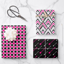 Zwarte Roze Geometrie Pijl Diamant