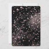 Zwarte & Roze Glitterende Lichten Oud en Nieuw Fee Kaart (Achterkant)