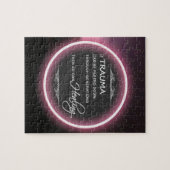 Zwarte Roze Glowing Citaat Legpuzzel (Horizontaal)