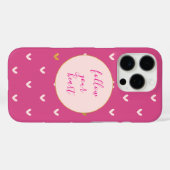 Zwarte Roze Gouden Harten Case-Mate iPhone Case (Achterkant (horizontaal))