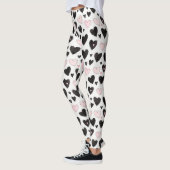 Zwarte Roze Harten Leggings (Links)