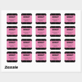 Zwarte Roze Kaars Product Vierkante Sticker (Vel)