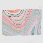 zwarte roze koraalmunt groene marmer zwelt regenbo golfhanddoek (Horizontaal)