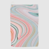 zwarte roze koraalmunt groene marmer zwelt regenbo golfhanddoek (Voorkant)