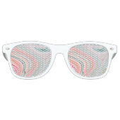 zwarte roze koraalmunt groene marmer zwelt regenbo retro zonnebril (Voorkant)