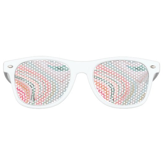 zwarte roze koraalmunt groene marmer zwelt regenbo retro zonnebril (Voorkant)