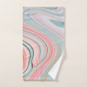 zwarte roze koraalmunt groene regenboogdraden bad handdoek (Handdoek)