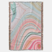 zwarte roze koraalmunt groene regenboogdraden deken (Voorkant Verticaal)