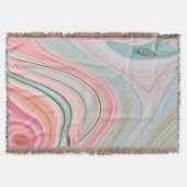 zwarte roze koraalmunt groene regenboogdraden deken (Voorkant)