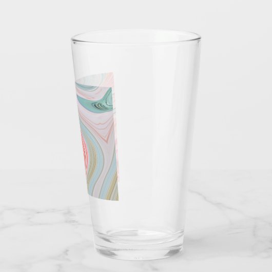 zwarte roze koraalmunt groene regenboogdraden glas (Links)