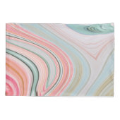 zwarte roze koraalmunt groene regenboogdraden kussensloop (Achterkant-Links)