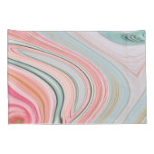 zwarte roze koraalmunt groene regenboogdraden kussensloop (Achterkant-Rechts)