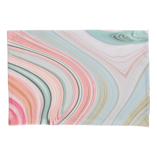 zwarte roze koraalmunt groene regenboogdraden kussensloop (Voorkant-Links)