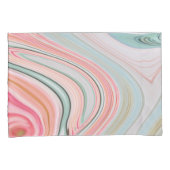 zwarte roze koraalmunt groene regenboogdraden kussensloop (Voorkant-Rechts)