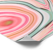 zwarte roze koraalmunt groene regenboogdraden poster (Hoek)