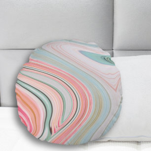 zwarte roze koraalmunt groene regenboogdraden rond kussen