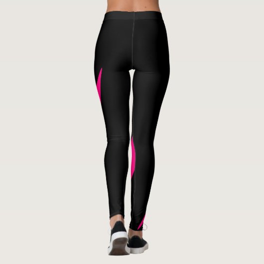 Zwarte roze Leggings (Achterkant)