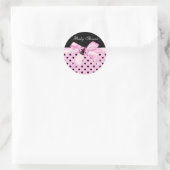 Zwarte Roze Lieveheersbeestje Stickers (Tas)
