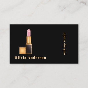 Zwarte Roze Lippenstift Make-up Artiest MUA Schoon Visitekaartje
