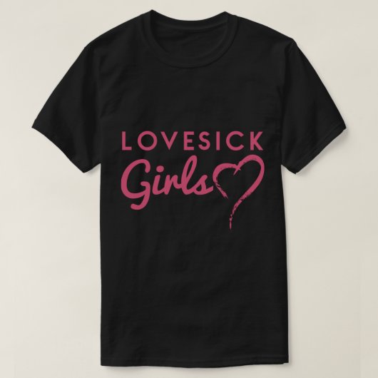 Zwarte roze meisjes t-shirt (Design voorkant)