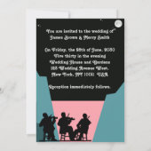 Zwarte roze muzikanten met een paardenband kaart (Achterkant)